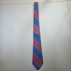 Vintage Trevira Men's Red & Blue‎ Lion Polyester Fabric Neck Tie 4.25x56